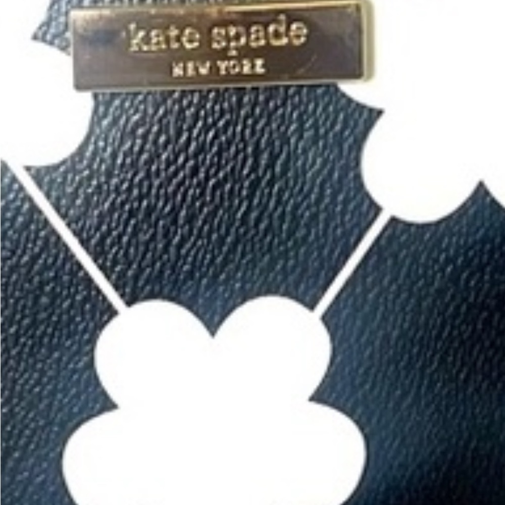 Kate Spade Flower Black and White Leather Bag